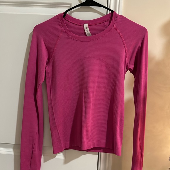 lululemon swiftly tech long sleeve 2.0 race length color hot pink - Picture 1 of 2